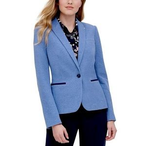 Tommy Hilfiger Baby Blue and Navy Knot Blazer with Elbow Pads, Size 14